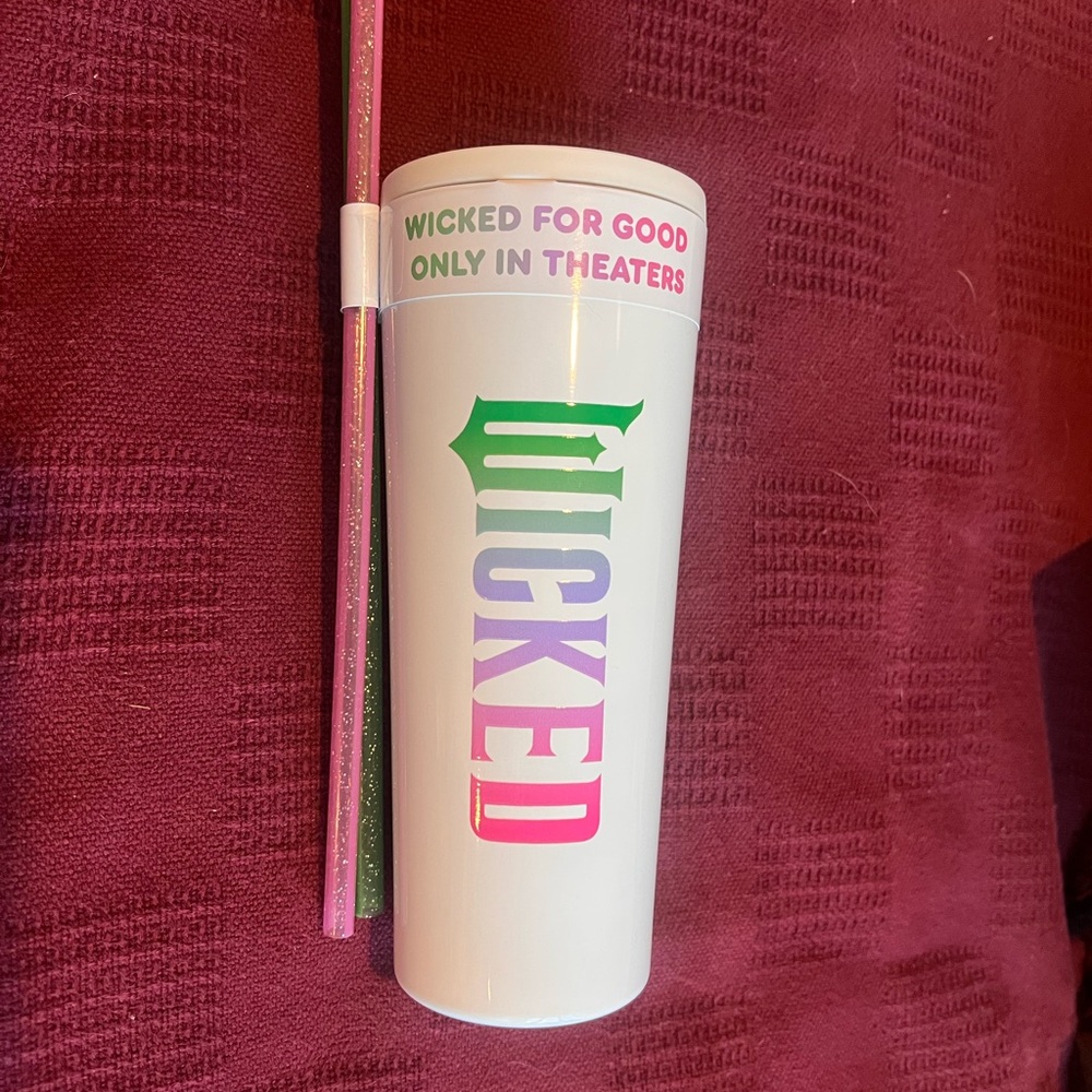 Dunkin Wicked for Good White Tumbler with Straws